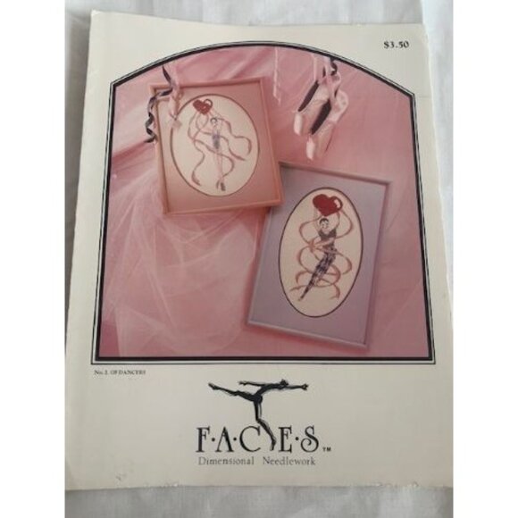 Faces Dimensional No2 of Dancers counted cross stitch leaflet book - Picture 1 of 4